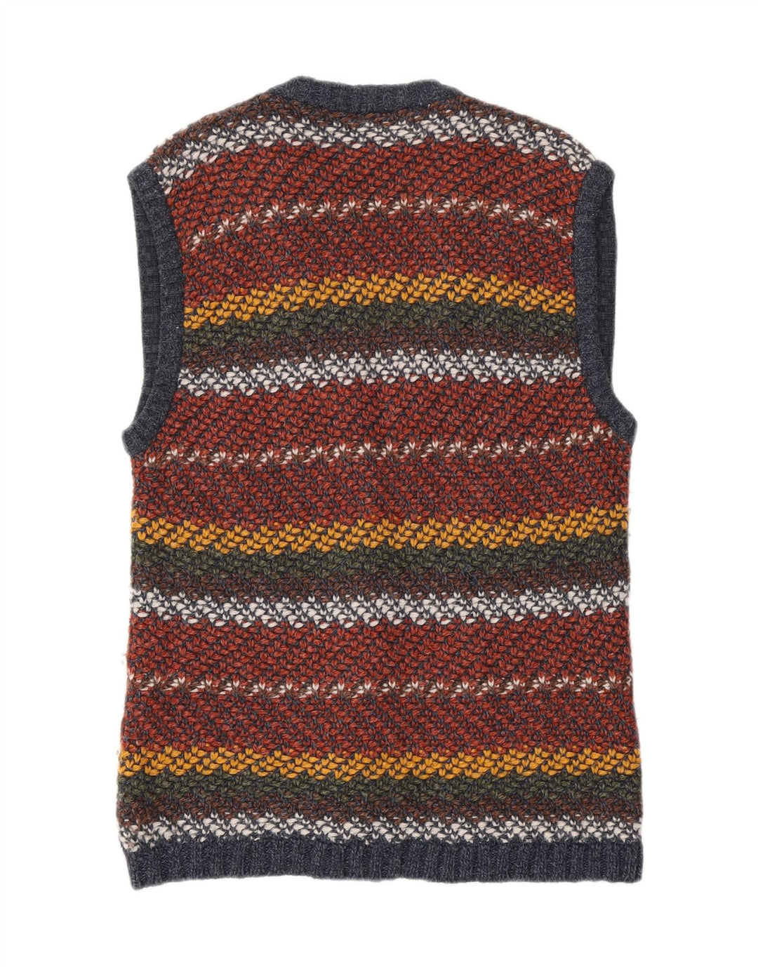 Vintage mujer Cardigan suéter Reino Unido 14 medio multicolor rayas