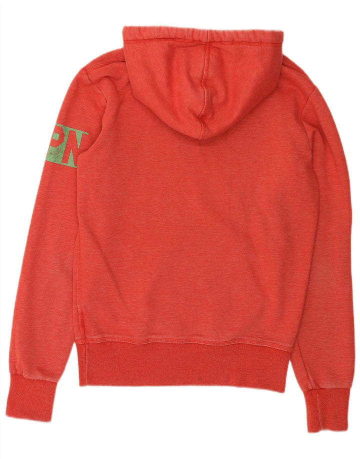 Superdry Jersey con capucha y estampado gráfico para hombre, talla pequeña, de algodón rojo