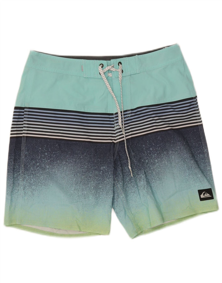Bañador Quiksilver Hombre Poliéster Rayas Turquesa Medio