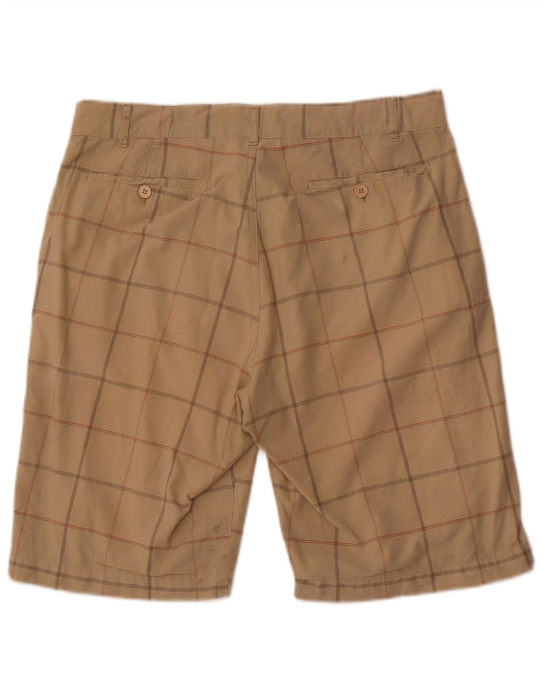 Pantalones cortos chinos Converse para hombre medianos W32 algodón a cuadros beige