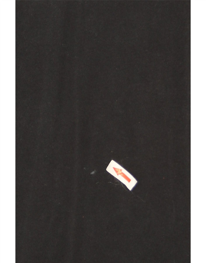 Nike - Camiseta con gráfico Swoosh para hombre, talla mediana, algodón negro