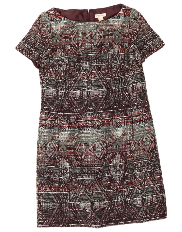 Monsoon Vestido recto para mujer UK 40 Mediano Algodón geométrico multicolor