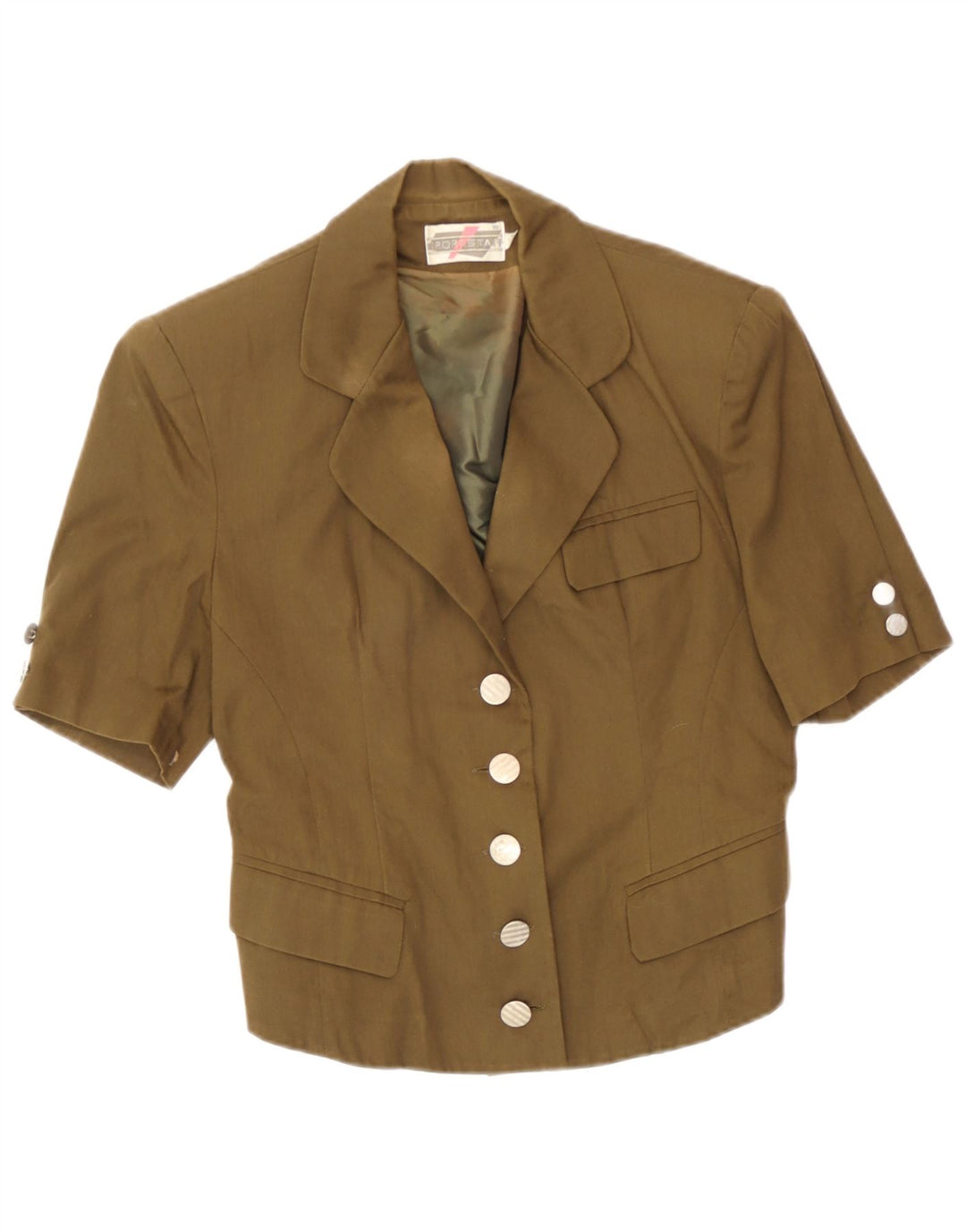 Sport Staff Chaqueta tipo blazer de manga corta para mujer con 5 botones IT 42 Medium Khaki