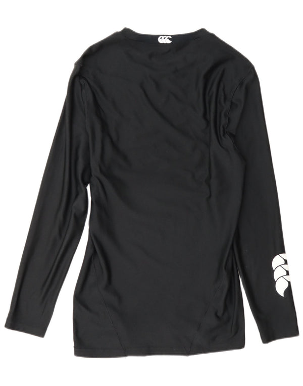 Canterbury Top gráfico para mujer manga larga UK 40 XL Poliéster negro