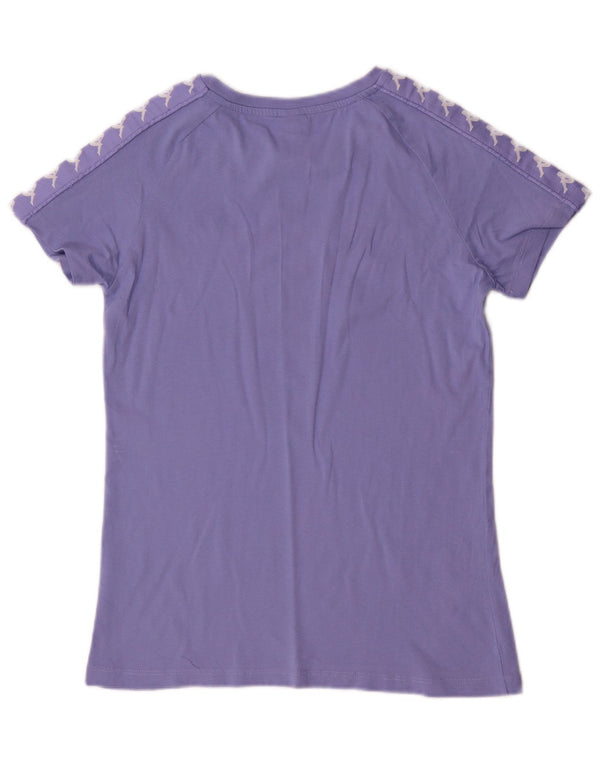 Kappa Camiseta gráfica para mujer Top UK 44 Grande Algodón morado