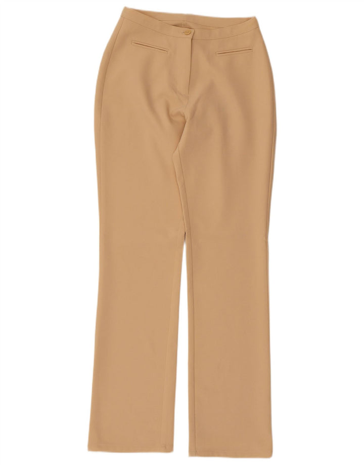 BENETTON Pantalones informales rectos para mujer IT 40 Small W26 L30 Beige