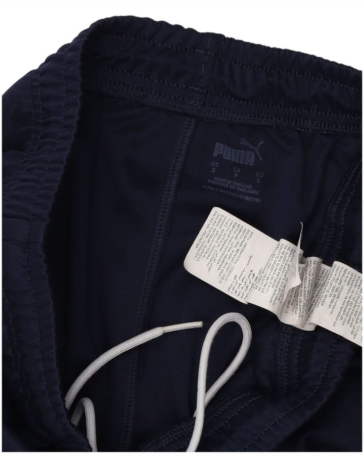 PUMA Mens Tracksuit Trousers Joggers Small  Navy Blue Polyester