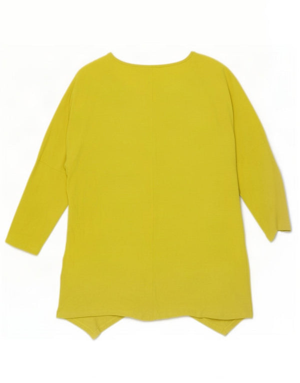 Phase Eight Top tipo túnica de manga 3/4 extragrande para mujer UK 10 Small Yellow