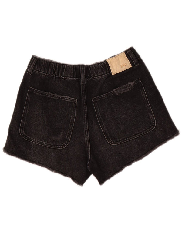 ZARA Shorts vaqueros desgastados para niña 9-10 años W24 Gris
