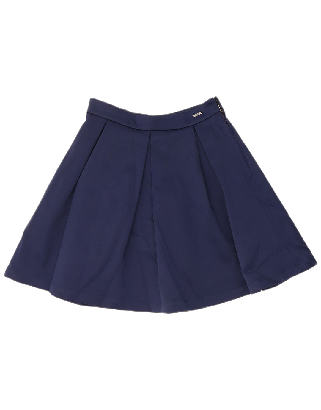 GUESS Falda acampanada para mujer W28 Poliéster azul marino medio