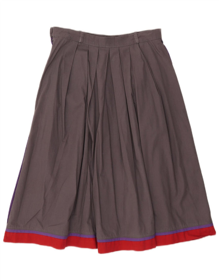 Falda acampanada vintage para mujer EU 40 Mediana W28 Bloque de color gris