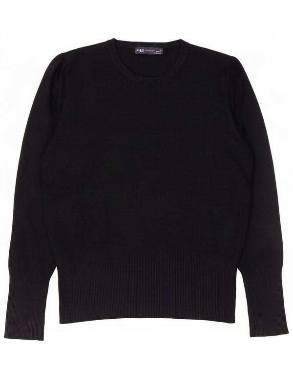 Marks & Spencer - Jersey de cuello redondo para mujer, talla 40, talla M, color negro