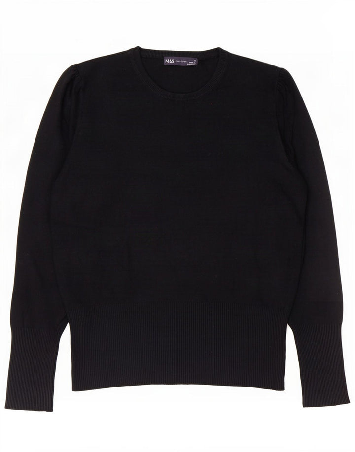 Marks & Spencer - Jersey de cuello redondo para mujer, talla 40, talla M, color negro