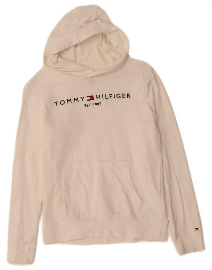 TOMMY HILFIGER Jersey con capucha gráfico para niña 11-12 años Algodón blanco