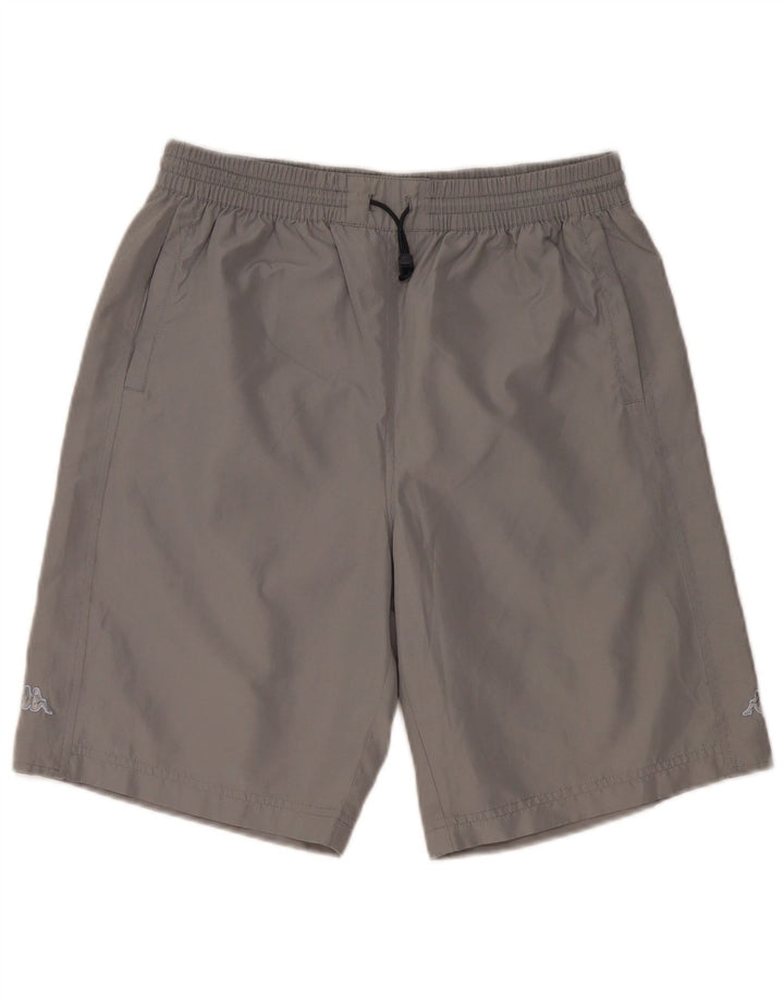 Pantalones Cortos Deportivos Kappa Hombre Poliéster Gris Medio