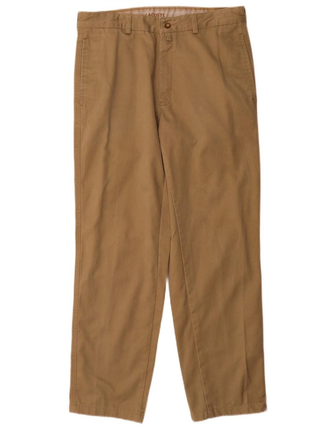 Pantalón chino recto Lacoste para hombre Talla 40 Mediano W32 L30 Beige
