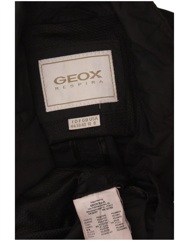 Geox Chaqueta utilitaria para mujer UK 10 Small Poliéster negro