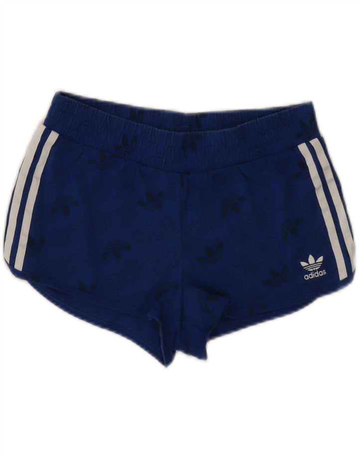 ADIDAS Pantalones cortos deportivos gráficos para mujer Reino Unido 8 Pequeño Azul