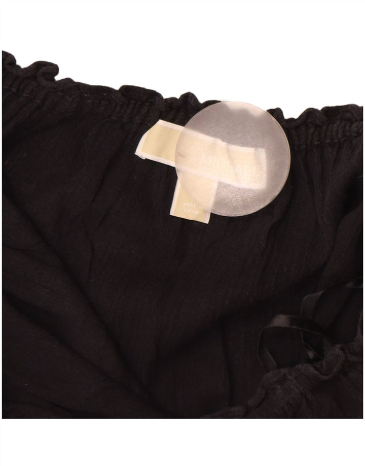 MICHAEL KORS Blusa para mujer Top UK 14 Grande Algodón negro