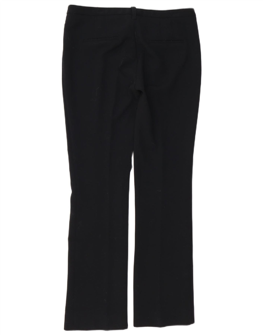 ZARA Mujer Pantalón Traje Recto Large W30 L32 Negro