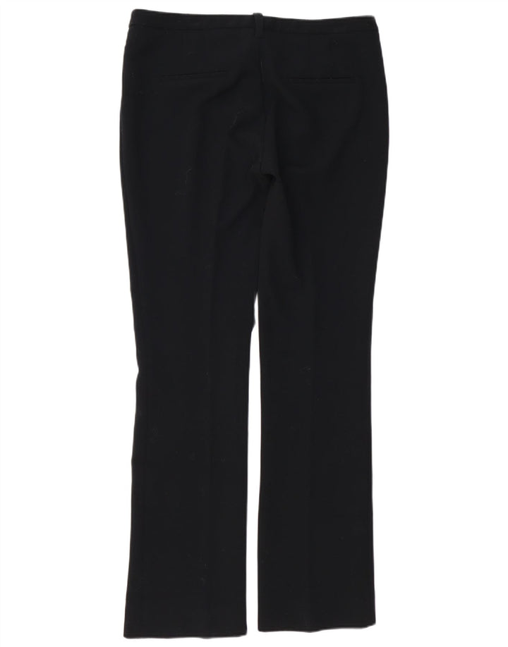 ZARA Mujer Pantalón Traje Recto Large W30 L32 Negro