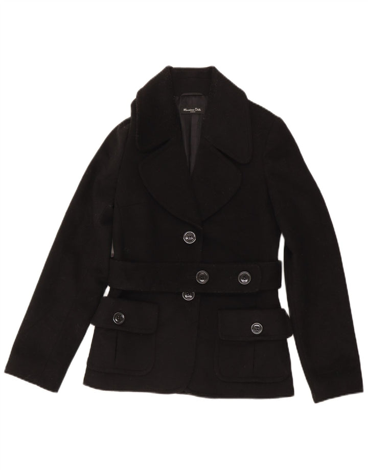 Massimo Dutti Chaqueta Blazer De 2 Botones Mujer EU 36 XS Lana Negra
