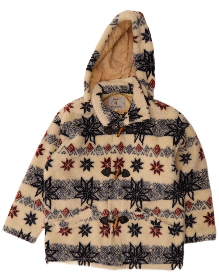Vintage mujer oversized chaqueta cortavientos con capucha Reino Unido 10 pequeño beige