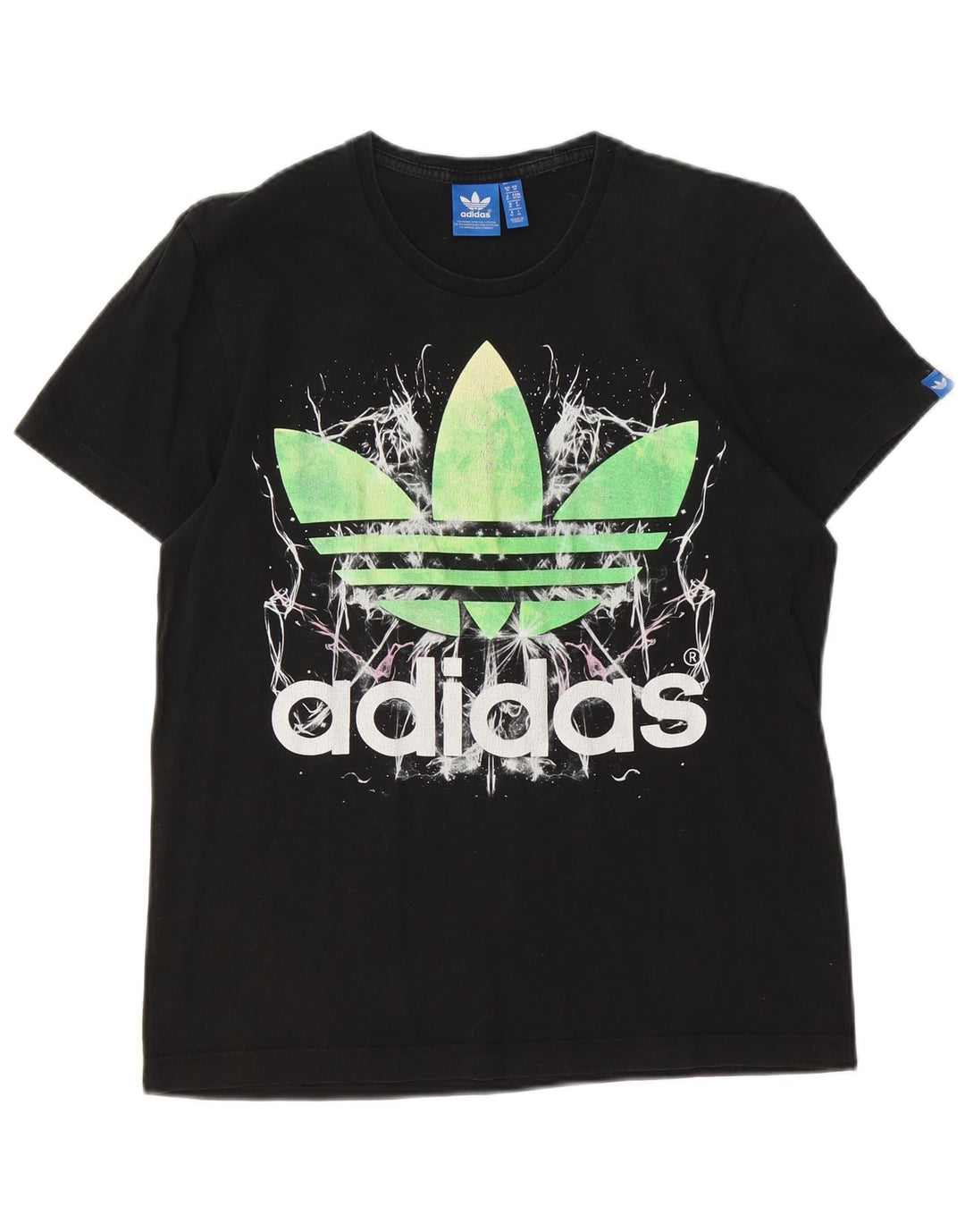 Adidas - Camiseta gráfica para hombre, talla mediana, algodón negro