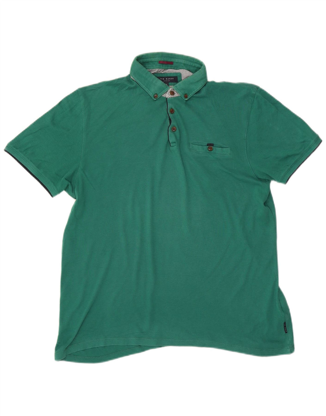 Ted Baker Polo para hombre Talla 5 XL Algodón verde