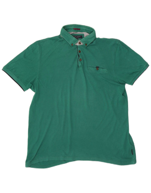 Ted Baker Polo para hombre Talla 5 XL Algodón verde