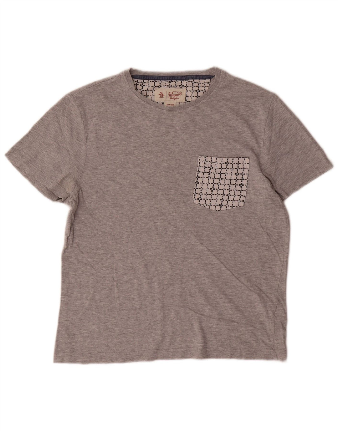 Camiseta Penguin Hombre Top Small Gris Algodón