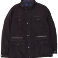 Massimo Dutti Abrigo cortavientos con capucha para hombre UK 40 Large Azul marino