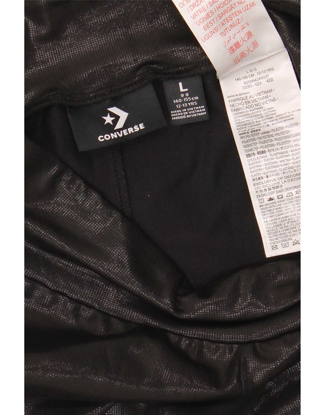 Converse Leggings Niña 12-13 Años Grande Negro Poliéster