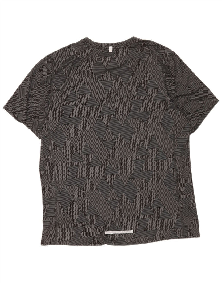 Camiseta Nike Dri Fit para hombre Top grande negro geométrico poliéster