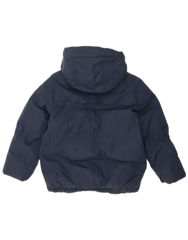 Zara Anorak Niña Con Capucha 8-9 Años Azul Marino Poliéster