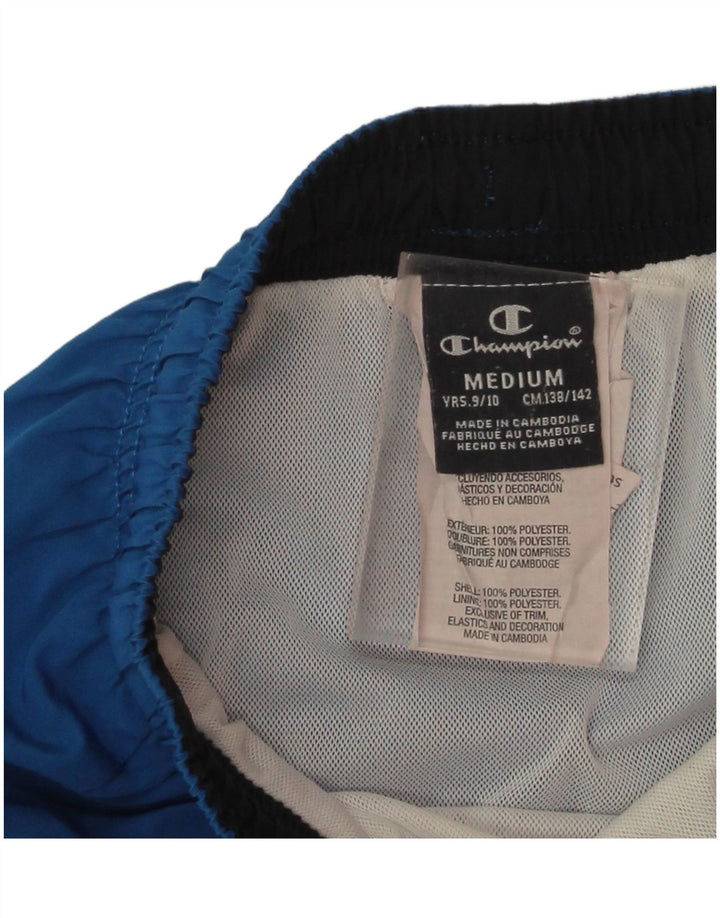 Champion Shorts deportivos con gráficos para niños 9-10 años Poliéster azul medio