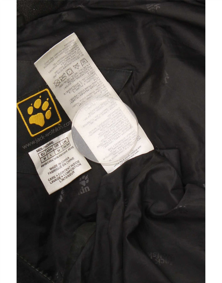 Jack Wolfskin Chaqueta acolchada con capucha para hombre UK 36/38 Mediana Negro Poliéster