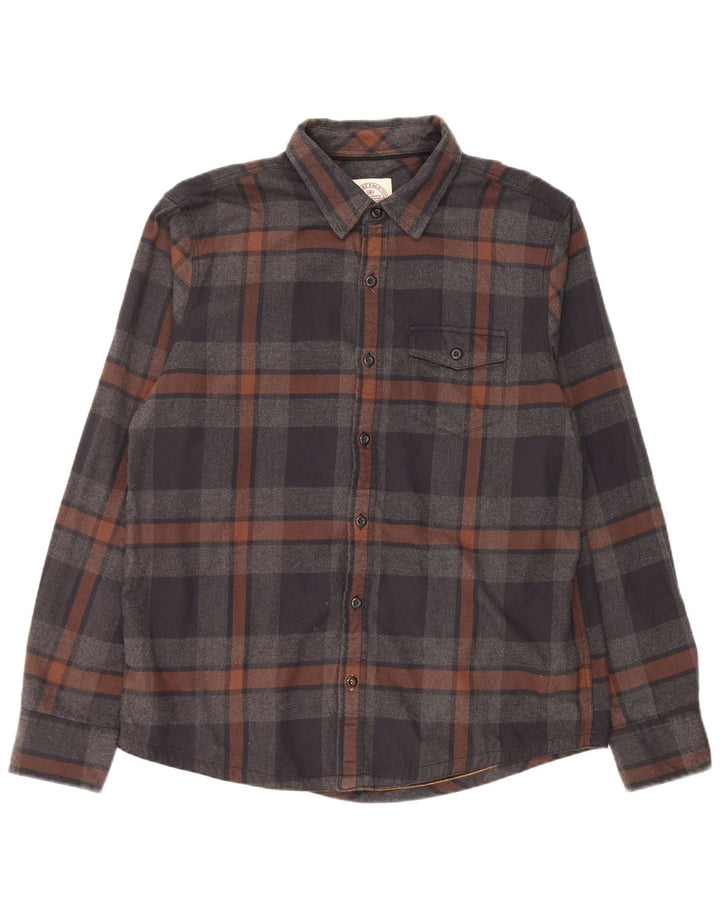 Camisa de franela para hombre de Fat Face de algodón a cuadros grises grandes