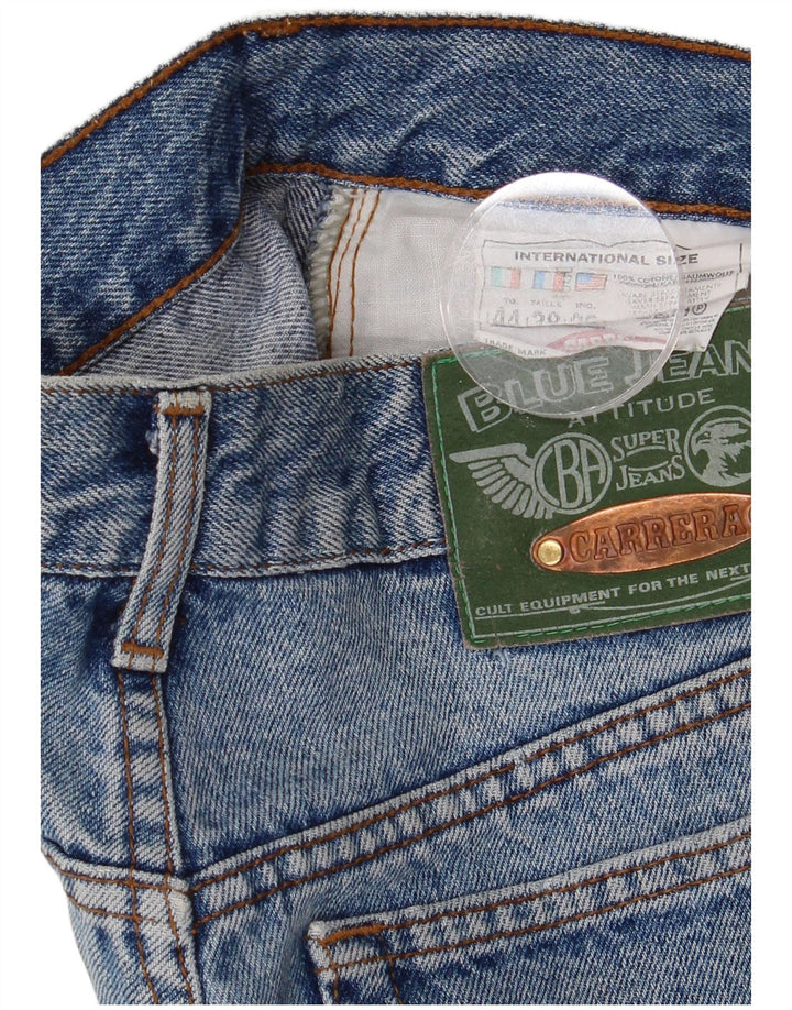 Carrera Pantalones cortos vaqueros de cintura alta para mujer IT 44 Medium W26 Algodón azul