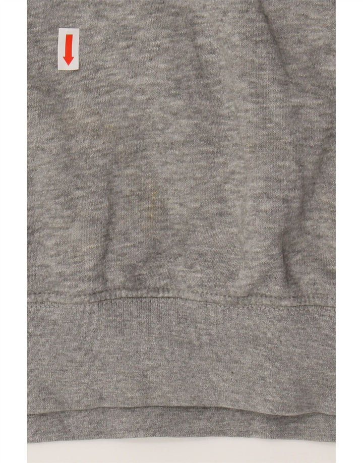 CHAMPION Mens Zip Neck Sweatshirt Jumper XS Grey Cotton
