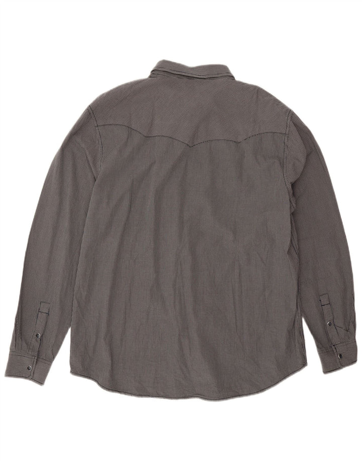 Wrangler Camisa Western de ajuste regular para hombre, talla 2XL, algodón a cuadros azul marino