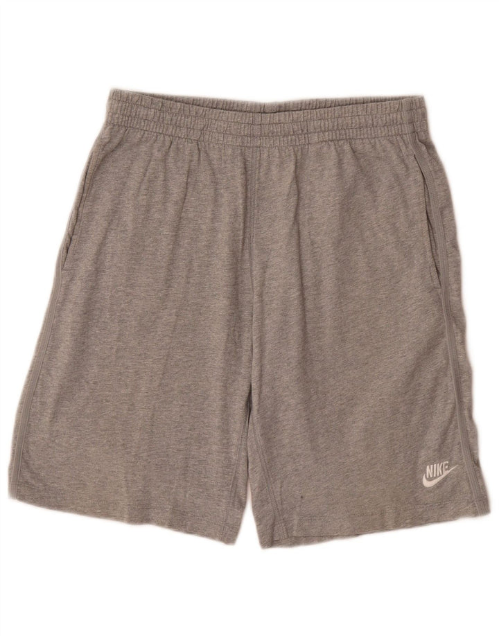 Pantalones cortos deportivos Nike para hombre de algodón gris medio