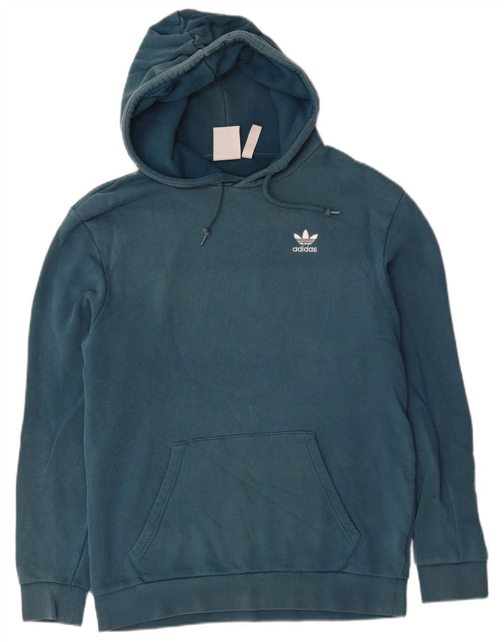 Adidas Hombre Sudadera Con Capucha Jumper Small Azul Algodón