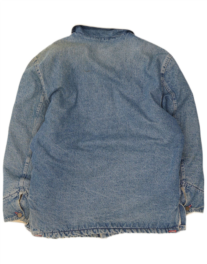Outsider Chaqueta vaquera Sherpa para hombre UK 40 Grande Algodón azul