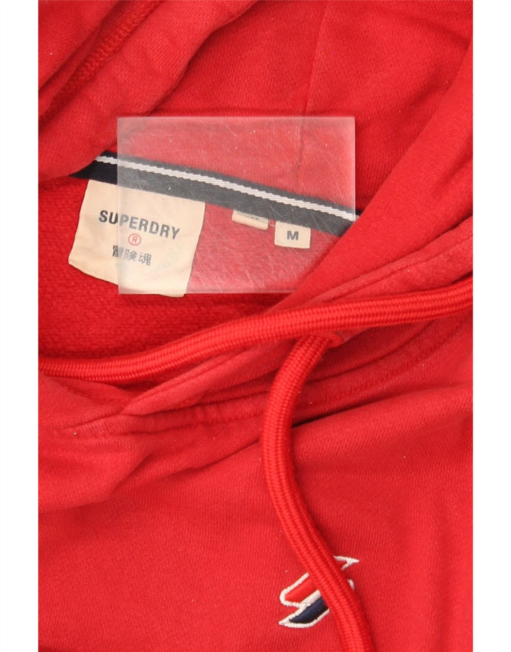 Superdry Jersey con capucha para hombre, color rojo medio, algodón