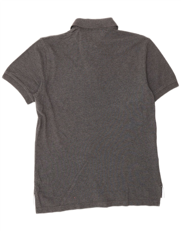 TOMMY HILFIGER Mens Polo Shirt Medium Grey Cotton