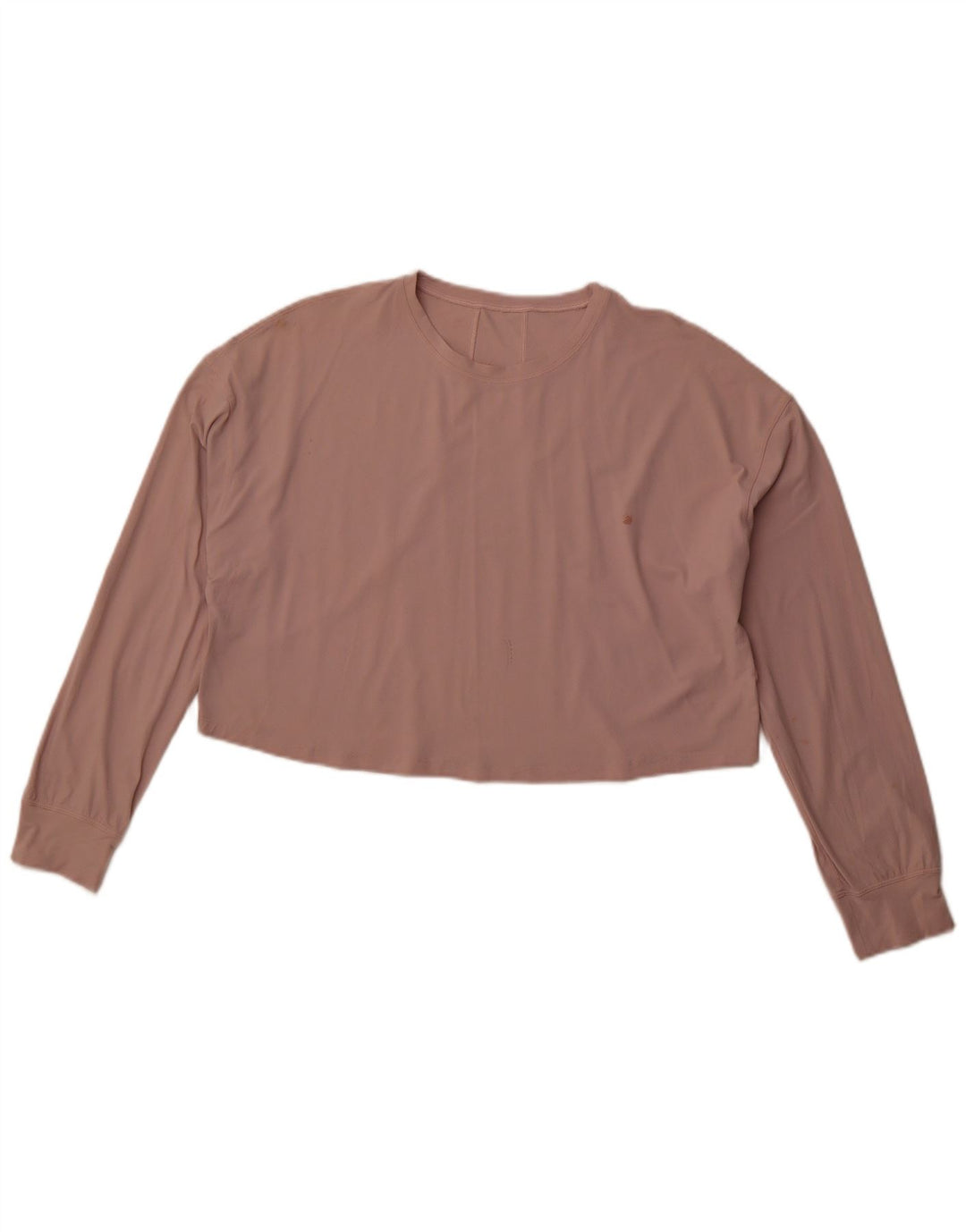 LULULEMON Top corto holgado de manga larga para mujer UK 44 Rosa mediano