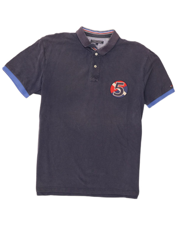 Tommy Hilfiger Polo gráfico para hombre 2XL Algodón azul marino