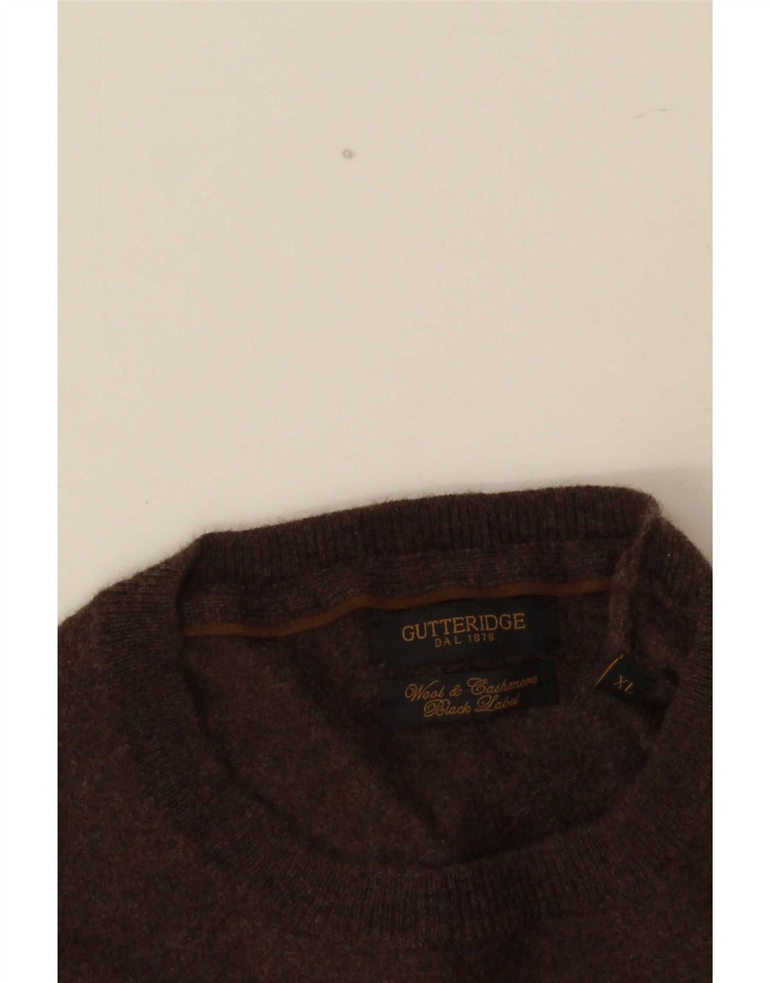 Gutteridge Jersey de cuello redondo para mujer UK 18 XL Lana marrón