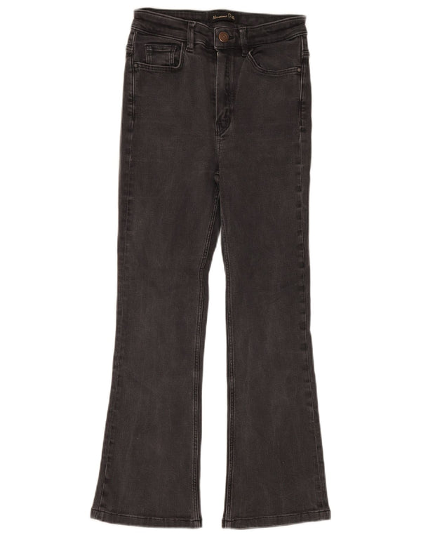 Massimo Dutti Vaqueros Acampanados Mujer EU 34 2XS W24 L24 Gris Algodón